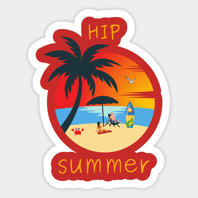 Hip summer Sticker by Rc tees